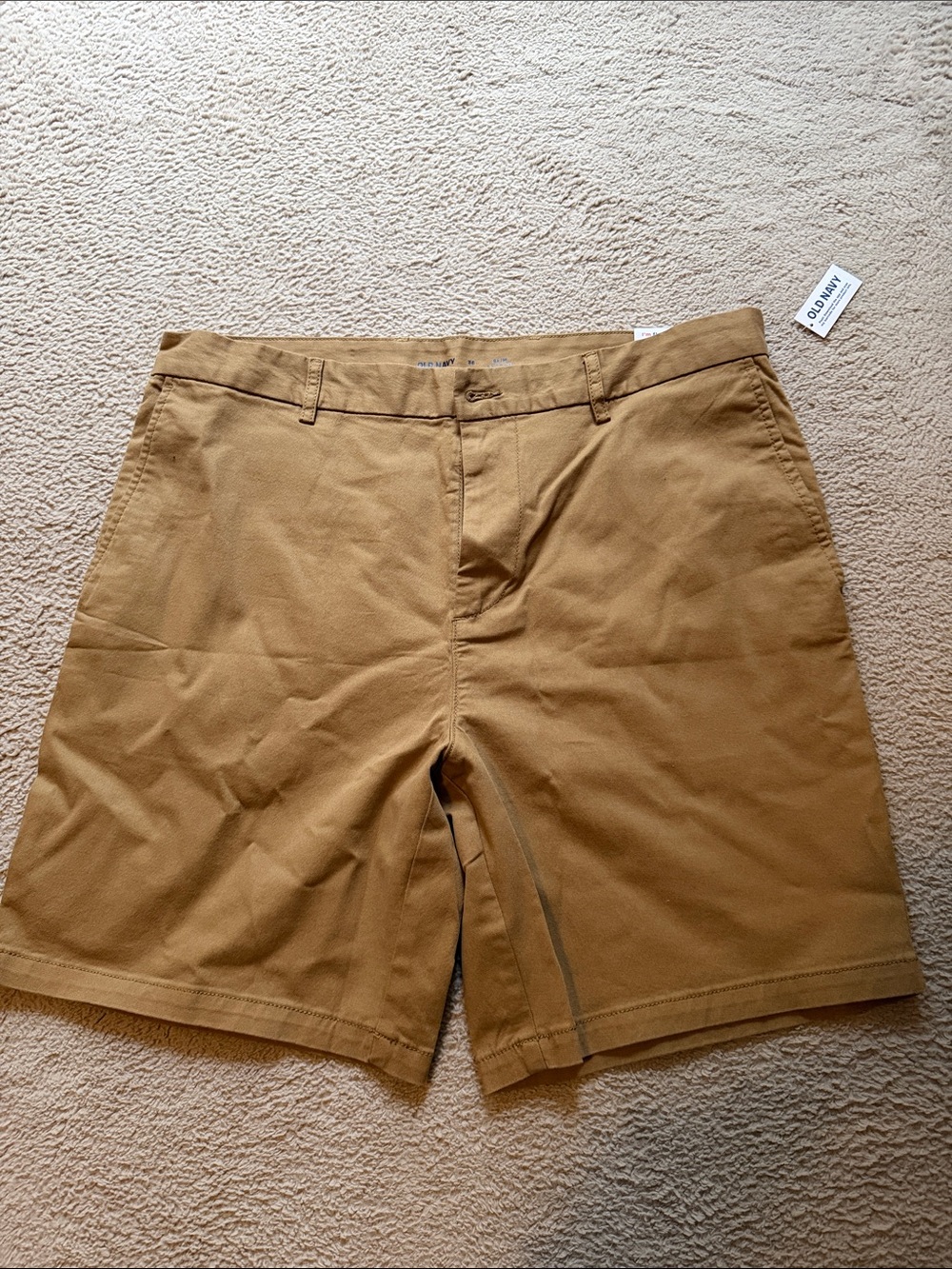 Old Navy Men's Flat-Front Tan Shorts